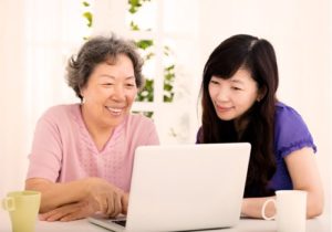 two women on laptop