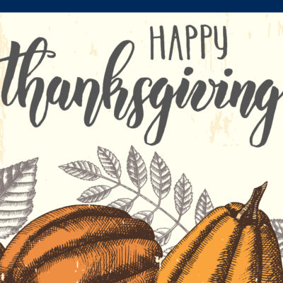 Text that reads: Happy Thanksgiving