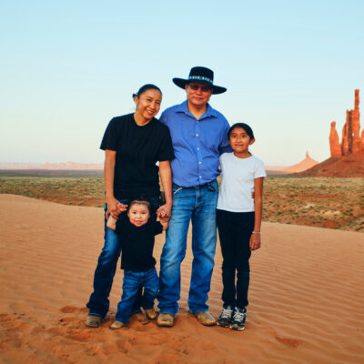 A Native American family